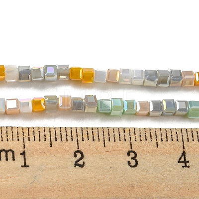Electroplate Glass Beads Strands EGLA-F121-FR-B02-1