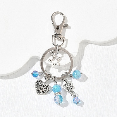Alloy & Glass Keychains KEYC-YW00303-02-1