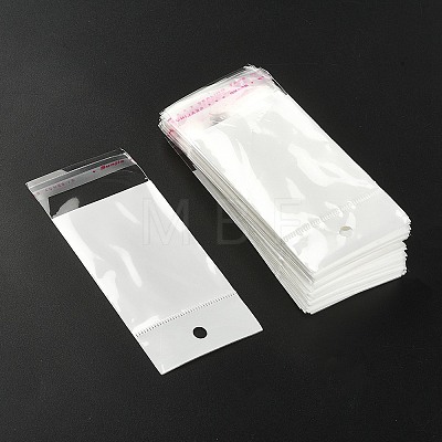 Rectangle OPP Cellophane Bags with Hanging Hole OPC-YW0001-01-1