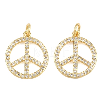 Brass Micro Pave Cubic Zirconia Pendants KK-L275-56G-01A-1