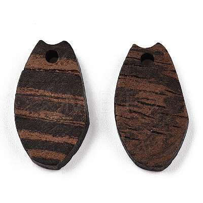 Natural Wenge Wood Pendants WOOD-T023-90-1