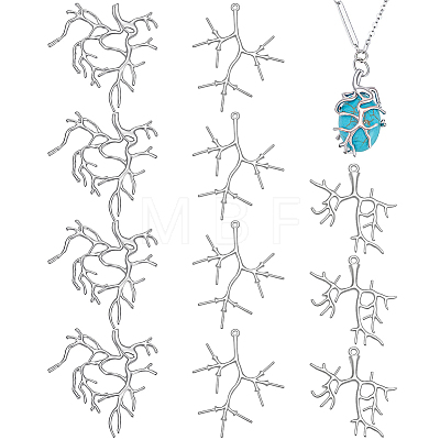12Pcs 3 Colors Brass Pendants KK-PH0015-21-1