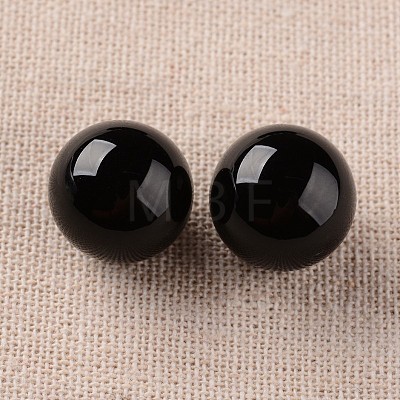 Natural Black Onyx Round Ball Beads G-I174-16mm-11-1