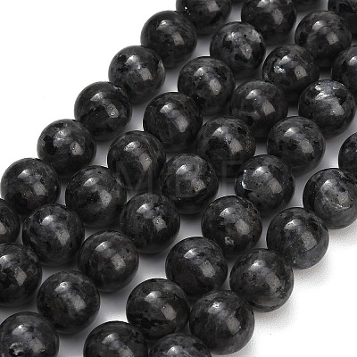 Natural Larvikite Beads Strands GSR16mmC128-1