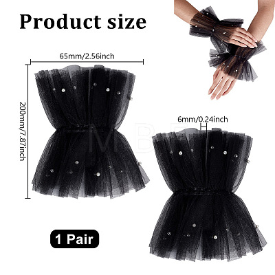 Gauze Lady Tulle Lace Oversleeve AJEW-WH0596-070B-1