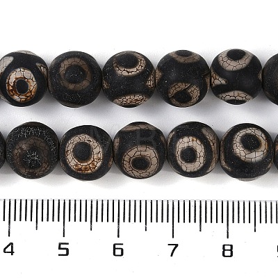 Tibetan Style dZi Beads G-K166-02-10mm-L3-01-1