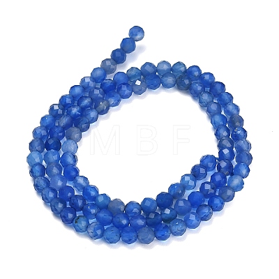 Natural Blue Chalcedony Beads Strands GG-NH0004-A01-01C-1