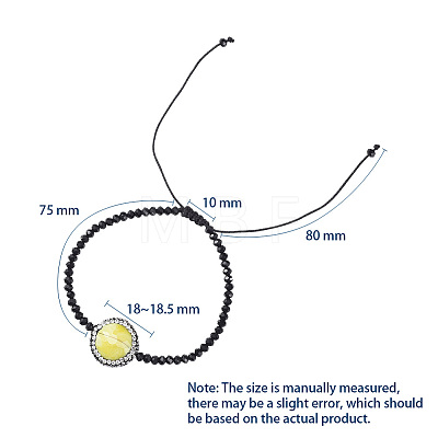 Faceted Rondelle Glass Braided Bead Bracelets BJEW-JB04808-M-1