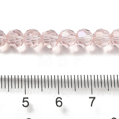 Electroplate Transparent Glass Beads Strands EGLA-A035-T6mm-L20-1