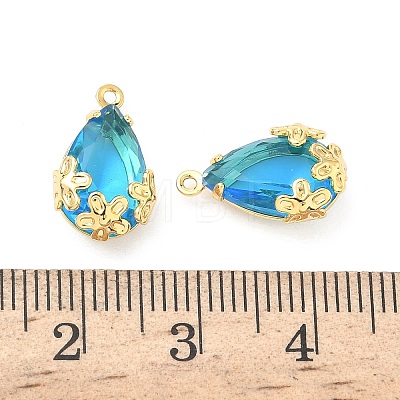 Brass Glass Charms KK-Z136-07G-02-1