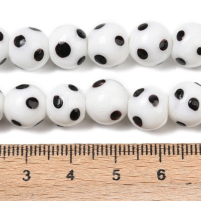 Handmade Lampwork Beads LAMP-D002-10mm-01F-1