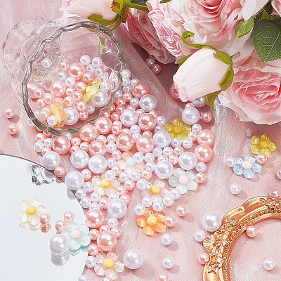 16Pcs Translucent Resin Cabochons RESI-SP0001-66-1