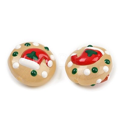 Christmas Handmade Lampwork Enamel Beads LAMP-C020-03A-1