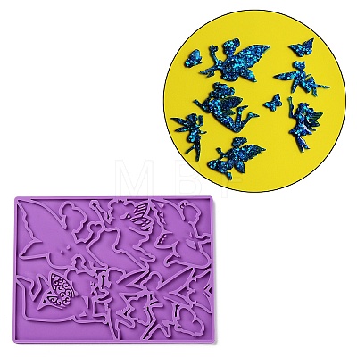 Fairy & Butterfly Cabochon DIY Silhouette Statue Silicone Molds SIMO-R002-06-1