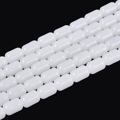Imitation Jade Glass Beads Strands GLAA-T028-14J-01-1