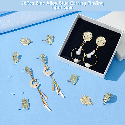   20Pcs Zinc Alloy Stud Earring Finding FIND-PH0007-97-1