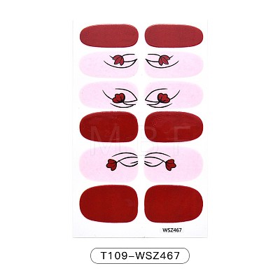 Flower Series Full Cover Nail Decal Stickers MRMJ-T109-WSZ467-1