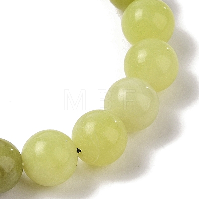 10mm Round Natural Lemon Jade Braided Bead Bracelets BJEW-C067-01C-02-1