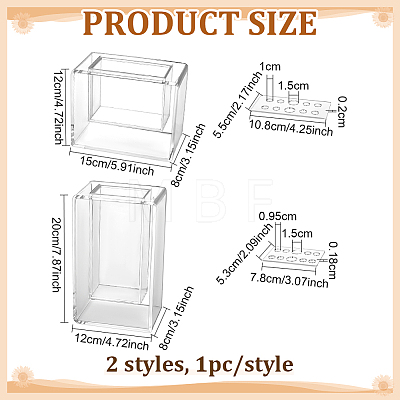 2Pcs Acrylic Vase AJEW-WH0410-125-1