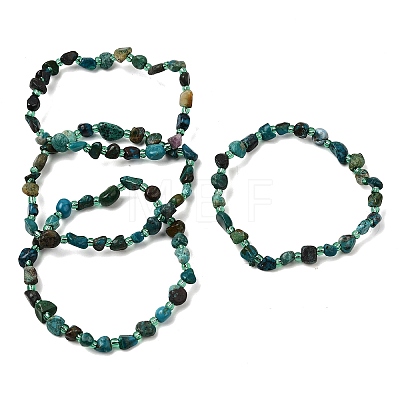 Natural Chrysocolla Beads Bracelets GG-CBA05D5-02A-02-1