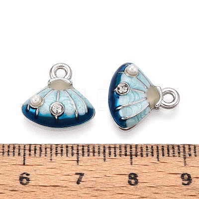 Rack Plating Alloy Rhinestone Enamel Charms ENAM-N065-01P-1