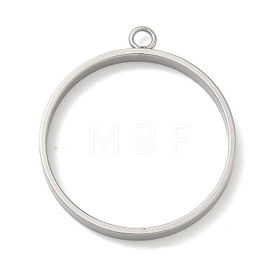 304 Stainless Steel Open Back Bezel Pendants STAS-B126-06F-P-1