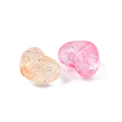 UV Plating Transparent Crackle Acrylic Beads MACR-K361-44-1