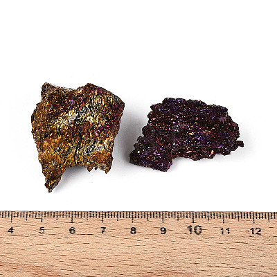 8~12Pcs Electroplated Natural Coal Quartz Geode Cornucopia Mineral Specimen G-N360-03B-1
