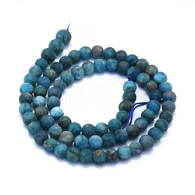 Natural Apatite Beads Strands G-E561-03-6mm-1