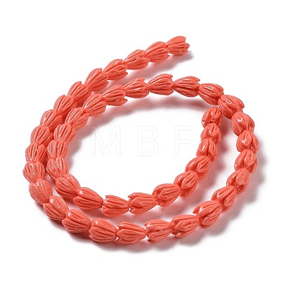 Synthetic Coral Beads Strands G-Q1007-01C-01-1