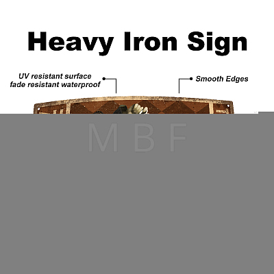 Vintage Metal Tin Sign AJEW-WH0189-271-1
