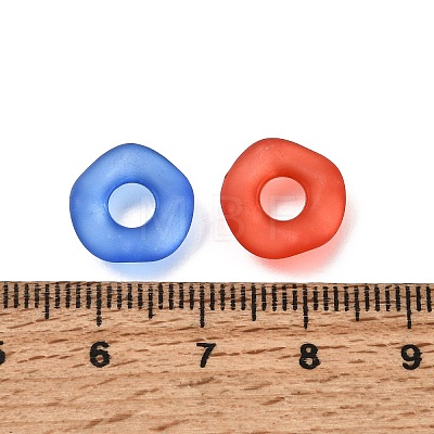 Frosted Transparent Acrylic European Beads AC-CBA9284-05-1