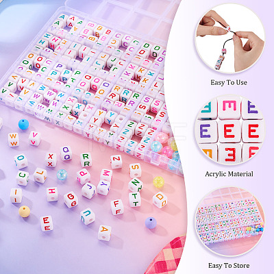 264Pcs 28 Styles Opaque & Transparent Acrylic Beads OACR-TA0004-78-1