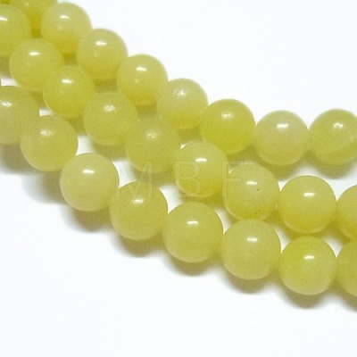 Natural Lemon Jade Beads Strands G-H1631-4MM-1