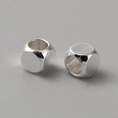 Cube Brass Beads KK-WH0081-64C-1