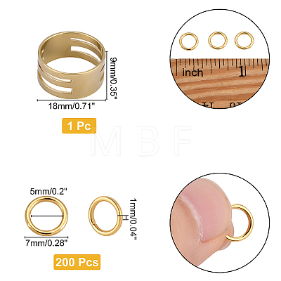 Jump Rings Kit for DIY Jewelry Making Finding Kit DIY-DC0001-10-1
