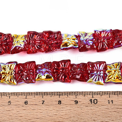 Baking Paint Electroplate Transparent Glass Beads Strands EGLA-N020-05-1