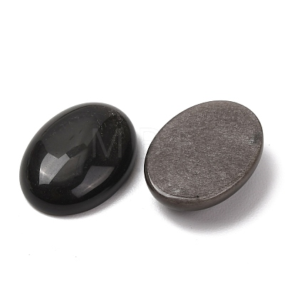 Natural Silver Sheen Obsidian Cabochons G-G741-18x25mm-23-1