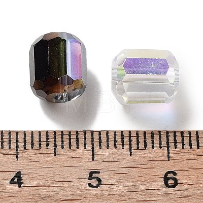 Electroplate Column Glass Beads EGLA-A043-02-1