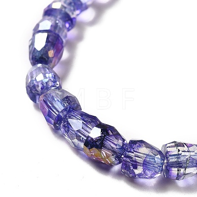 Electroplate Transparent Glass Beads Strand GLAA-G088-05E-1