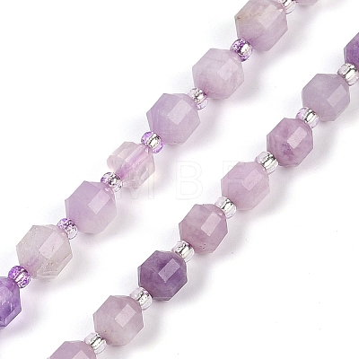 Natural Lepidolite Beads Strands G-O201B-108E-1