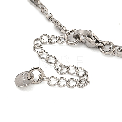 304 Stainless Steel Link Chain Bracelets for Women BJEW-S153-09P-1