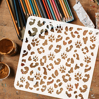 PET Hollow Out Drawing Painting Stencils DIY-WH0391-0409-1
