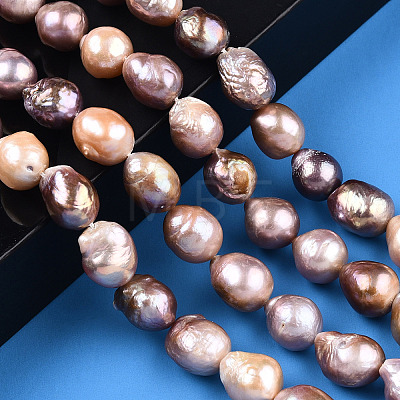 Natural Baroque Pearl Keshi Pearl Beads Strands PEAR-S020-L17-1