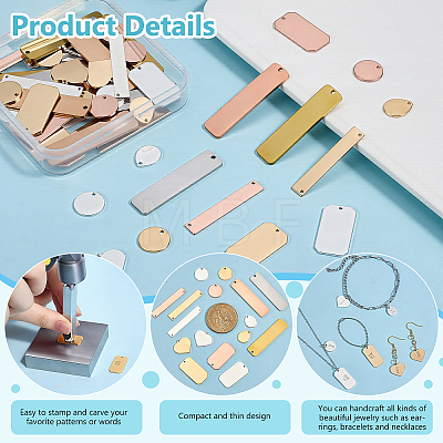 64Pcs 16 Styles Brass Pendants KK-WA0001-01-1