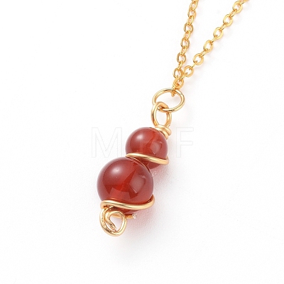 Natural Gemstone Pendant Necklace & Dangle Earrings Jewelry Sets SJEW-JS01060-1
