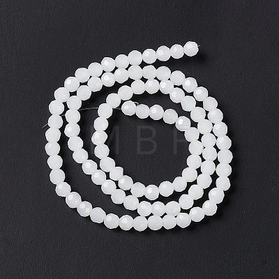 Faceted(32 Facets) Round Imitation Jade Glass Beads Strands X-EGLA-J042-4mm-30-1
