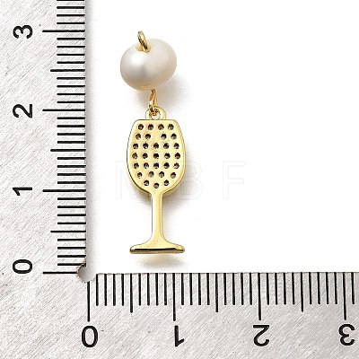 Brass Micro Pave Cubic Zirconia Pendants KK-Z093-23G-01-1