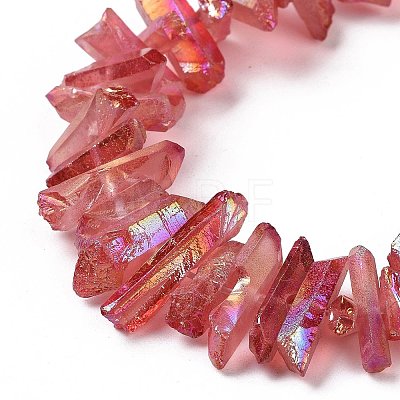 Natural Quartz Crystal Points Beads Strands G-K181-B20-1