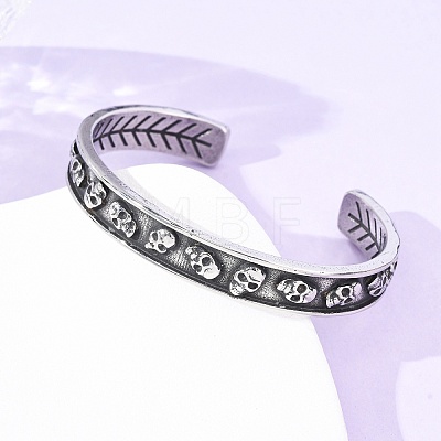 316 Surgical Stainless Steel Cuff Bangles BJEW-C142-01D-AS-1